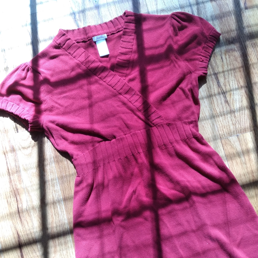 #700 Girls XL xhilaration Knit Dress Red Tie - Picture 15 of 16